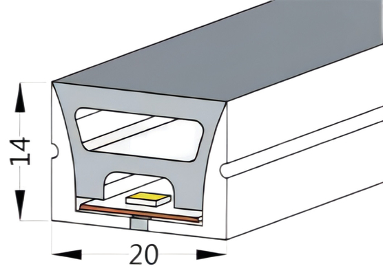 옥외 IP68 LED 빛 실리콘 관 LED 지구 방수 20×14mm
