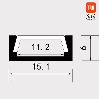 6063 LED 스트립 라이트 알루미늄 채널 형상 CE ROHS 인증