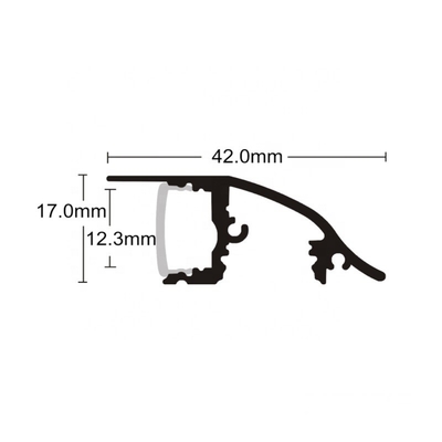 OEM ODM을 탑재하는 압출 알루미늄 검은 주도하는 스트립 라이트 채널 표면
