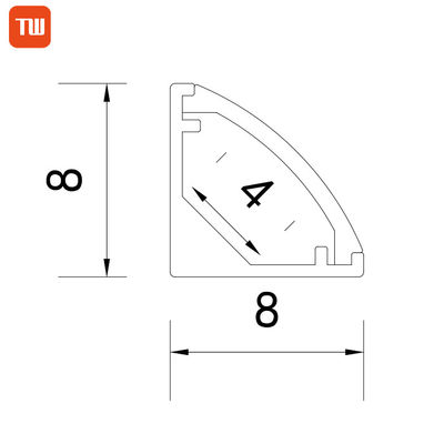 내각 빛을 위한 호리호리한 맞춘 길이 우유빛 확산기 장식 코너 주도하는 채널