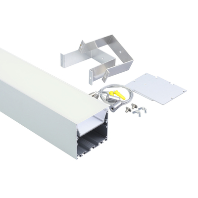 알루미늄 일시 중단 LED 프로필 79*77mm 방열판 하우징 은색