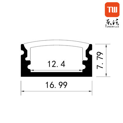 선형 광 관습 주도하는 채널, 8 밀리미터 표면 주도하는 스트립 알루미늄 프로파일을 가늘게 합니다
