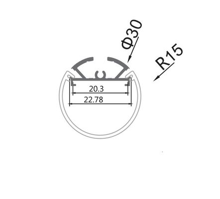 라운드 형상은 천장 30 밀리미터 Dia 매달리 조명을 위한 주도하는 알루미늄 프로파일을 보류했습니다