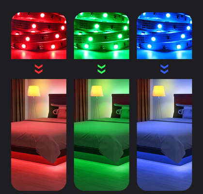 12V 10m 5050 RGB 주도하는 스트립, 멀리 통제된 스마트 홈 주도하는 스트립