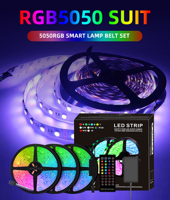 블루투스 현명한 스트립 LED 라이트는 5050 RGB 음악 음량 조정을 했습니다