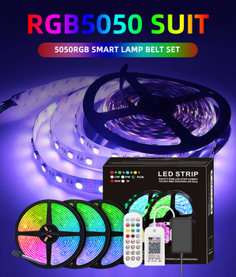 멀리 있는 IP20 시간 조절과 12V 5050 RGB 10 미터 LED 스트립 라이트