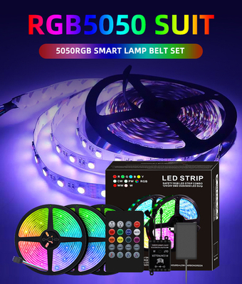 블루투스 APP 5050 RGB 제어는 실내 야외 장식을 위한 스트립 방수를 이끌었습니다