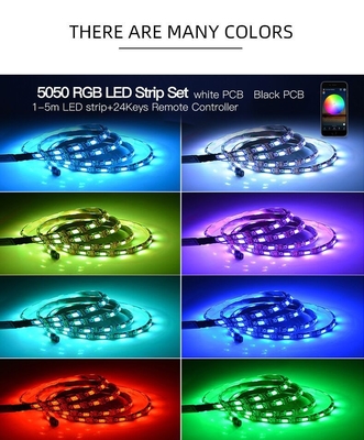 USB 5V 현명한 주도하는 스트립은 텔레비전 배경 CE 증명서를 위한 5050 RGB 컬러를 밝힙니다