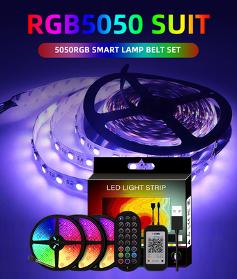 USB 5V 현명한 주도하는 스트립은 텔레비전 배경 CE 증명서를 위한 5050 RGB 컬러를 밝힙니다