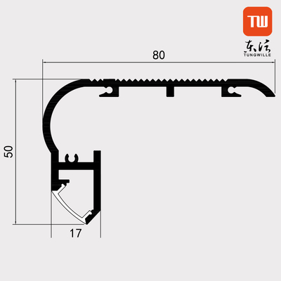 LED 지구 빛 80mm 폭을 위한 양극 처리된은 알루미늄 밀어남
